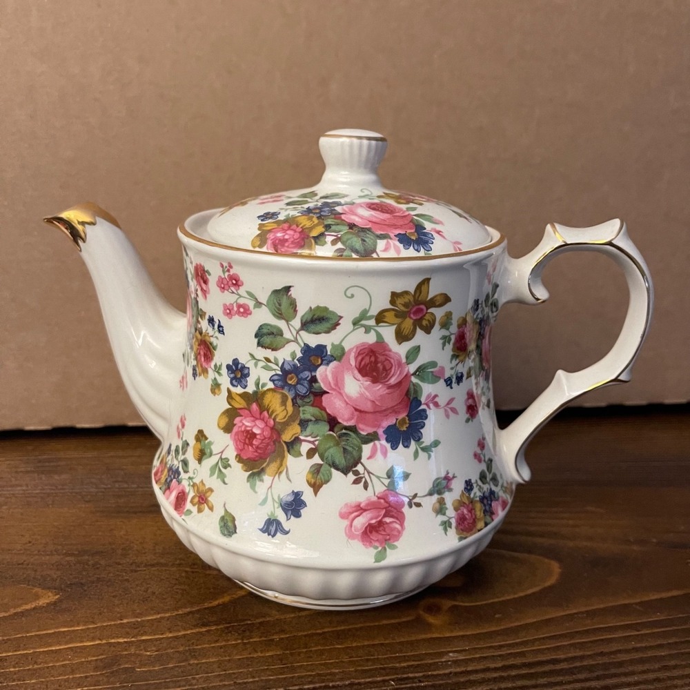 Vintage Sadler Windsor Olde Chintz Floral Teapot Made in England Staffordshire